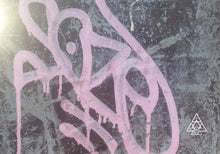 pink grafitti graphic used for print for pink grafitti leggings made by chateau de lion cdl-legs-pinkgf-001