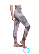 pink grafitti leggings made by chateau de lion side view cdl-legs-pinkgf-001