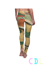the oak tree leggings made by chateau de lion using a ancient classic japanese print design cdl-legs-oak-001  back view