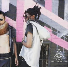 the f1 future vest worn by a model side view made by chateau de lion.   cdl-slvr-f1-vst-01