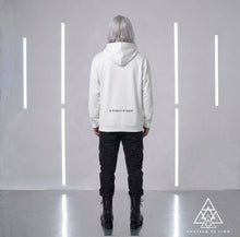 Bohemian Snow Lion by Chateau De Lion featuring cyber punk anime artwork premium luxury fashion worn by male model