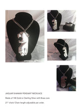 sterling silver jaguar shaman pendant necklace made by chateau de lion multiple view.   cdl-neck-jgr-pnd-01