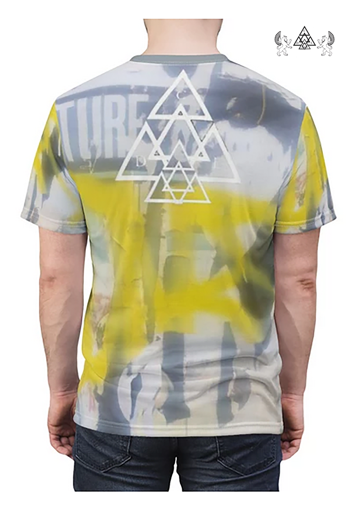 rise t shirt grafitti graphic made by chateau de lion back view cdl-tshrt-rise