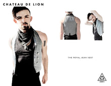 the royal jean vest made by chateau de lion   cdl-vst-ryl-jn-01