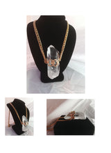 CHATEAU DE LION 14k gold spirit quartz crystal amulet necklace punk glam fashion handmade in Los Angeles and NYC