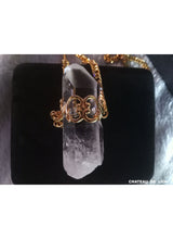 CHATEAU DE LION 14 k gold spirit quartz crystal amulet necklace punk glam fashion handmade in Los Angeles and NYC.cdl-neck-sprt-crstl-01