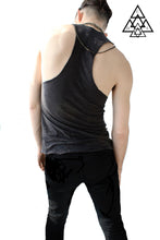 the t back chain tank top made by chateau de lion back view cdl-tbk-chn-tnk-01-blk