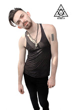 the t back chain tank top made by chateau de lion cdl-tbk-chn-tnk-01-blk