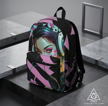 RVR GRL baby pink backpack with cyber punk vibes by Chateau De Lion