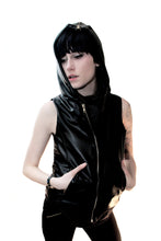Leather Hooded Vest